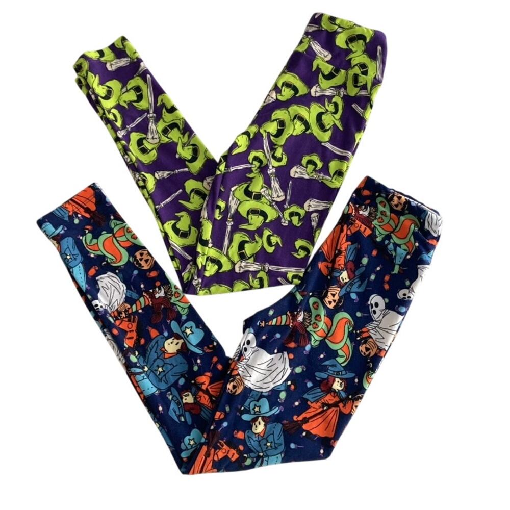 Lularoe Halloween Leggings Bundle - Witch Hats, Costumes - Tween